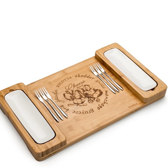 Grebest Durable Wooden
Appetizer Tray with glass oblong plates - Picture 4 of 4